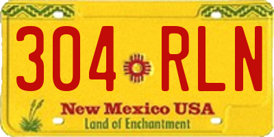 NM license plate 304RLN
