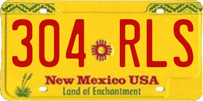 NM license plate 304RLS