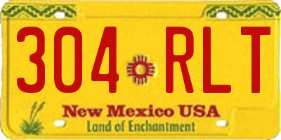 NM license plate 304RLT