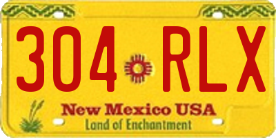 NM license plate 304RLX