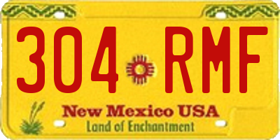 NM license plate 304RMF