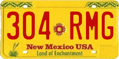 NM license plate 304RMG
