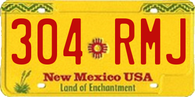 NM license plate 304RMJ