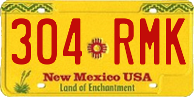 NM license plate 304RMK