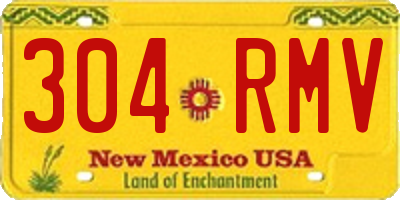 NM license plate 304RMV