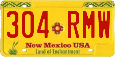 NM license plate 304RMW