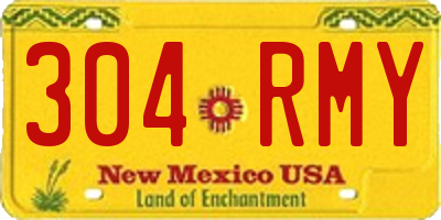 NM license plate 304RMY
