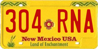 NM license plate 304RNA