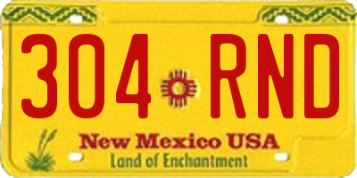 NM license plate 304RND