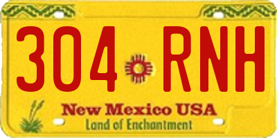 NM license plate 304RNH