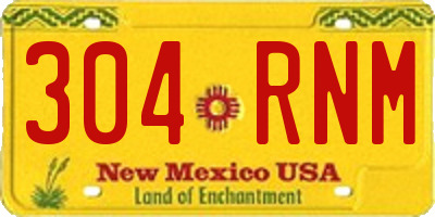 NM license plate 304RNM