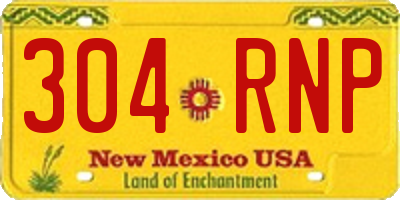 NM license plate 304RNP