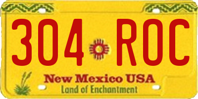 NM license plate 304ROC