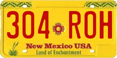 NM license plate 304ROH