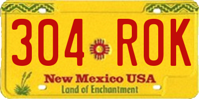 NM license plate 304ROK