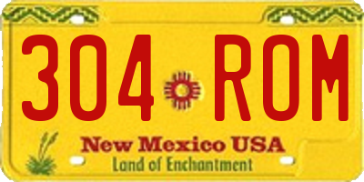 NM license plate 304ROM