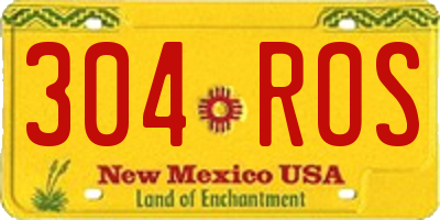 NM license plate 304ROS