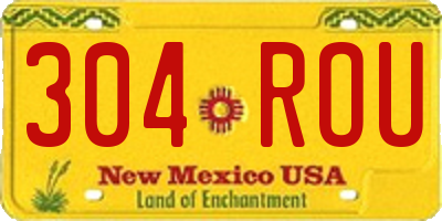 NM license plate 304ROU