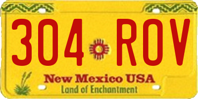 NM license plate 304ROV