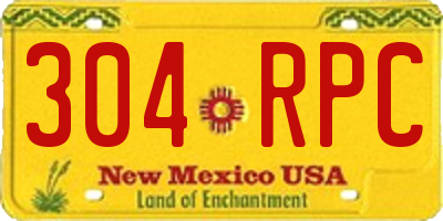 NM license plate 304RPC