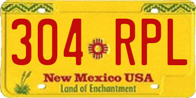 NM license plate 304RPL