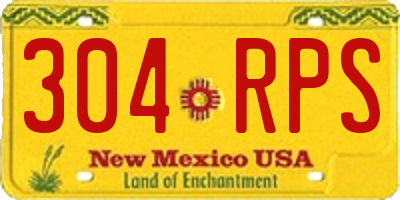 NM license plate 304RPS
