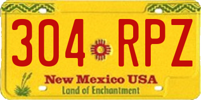 NM license plate 304RPZ
