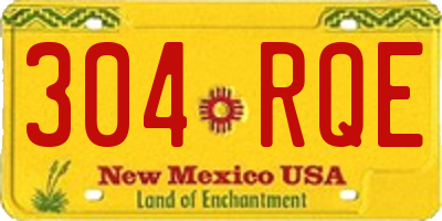 NM license plate 304RQE