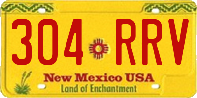 NM license plate 304RRV