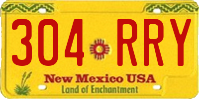 NM license plate 304RRY