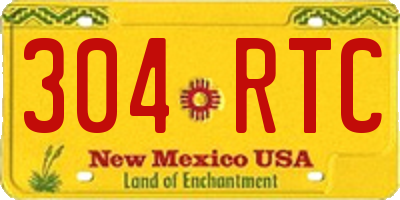 NM license plate 304RTC