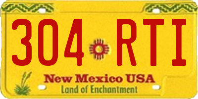 NM license plate 304RTI