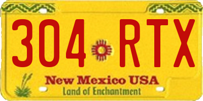 NM license plate 304RTX