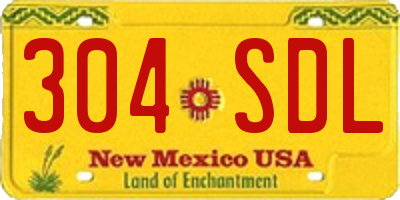 NM license plate 304SDL