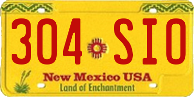 NM license plate 304SIO