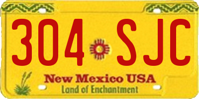 NM license plate 304SJC