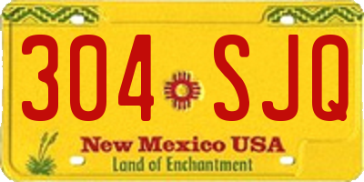 NM license plate 304SJQ
