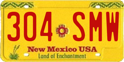 NM license plate 304SMW