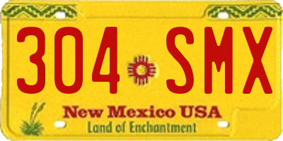 NM license plate 304SMX