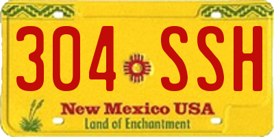 NM license plate 304SSH