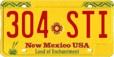 NM license plate 304STI