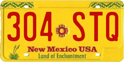 NM license plate 304STQ