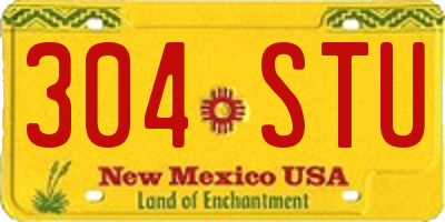 NM license plate 304STU