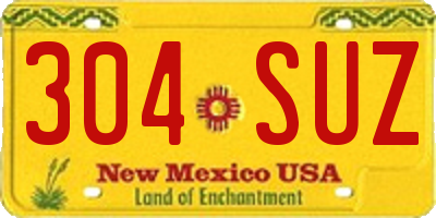 NM license plate 304SUZ