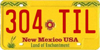 NM license plate 304TIL