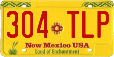 NM license plate 304TLP
