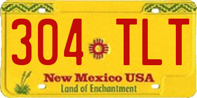 NM license plate 304TLT