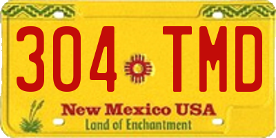 NM license plate 304TMD