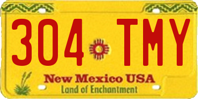 NM license plate 304TMY