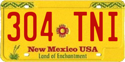 NM license plate 304TNI